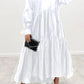 Tie Cuff Smock Shirt Dress