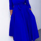 Tie Front 3/4 Length Sleeve Dress