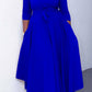 Tie Front 3/4 Length Sleeve Dress