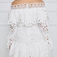 Off Shoulder Guipure Lace Insert Dress