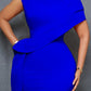 Sleeveless Side Draped Bodycon Dress