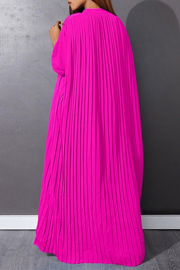 Trendy Pleated Smock Maxi Dress