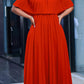 Elegant Off Shoulder Pleated Dress