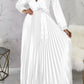 Elegant V-Neck Pleated Maxi Dress