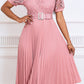 Elegant Lace Pleated A-line Dress