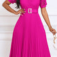 Elegant Lace Pleated A-line Dress