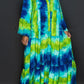 Stylish Allover Print Ruffle Hem Maxi Dress