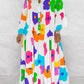 Stylish Allover Print Ruffle Hem Maxi Dress