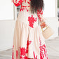 Gorgeous Allover Print Pleated Maxi Dress