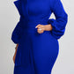 Bow Front Lantern Sleeve Bodycon Dress