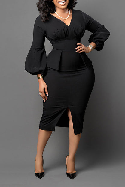 Body Hug Slitted Bodycon Dress