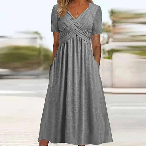 Elysian Crossover Midi Dress