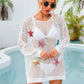 STAR SEQUIN LONG SLEEVE BEACH COVER UP