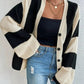 CAROLINE STRIPED BUTTON UP CARDI