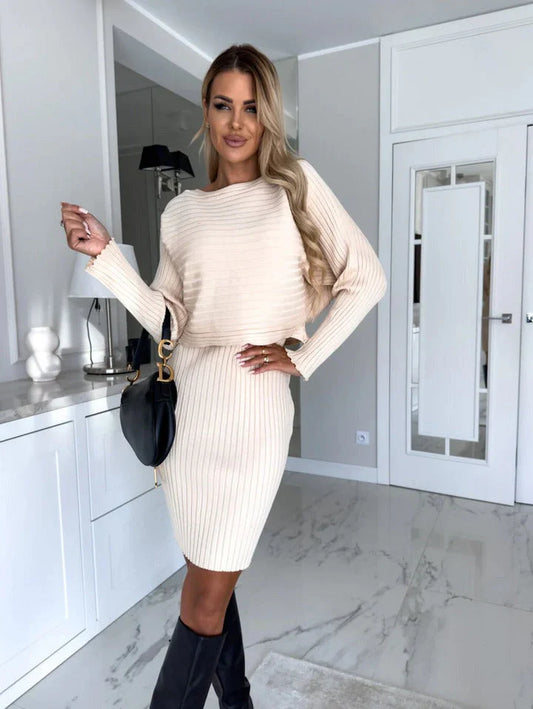 Lea - Sleeveless Dress With Matching Sweater Set