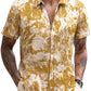 Casual Linen Blend Printed Shirt (US Only)