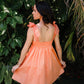 CALISTA TULLE BOW BABYDOLL DRESS