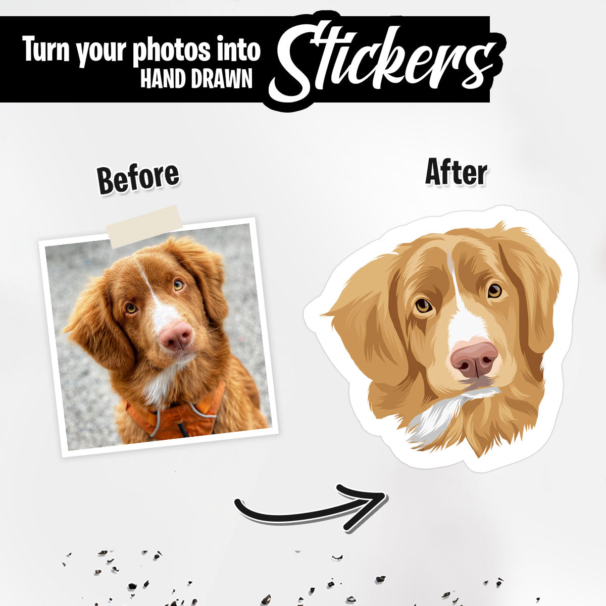 Sadikhoff ™ - Personalized Dog Face Stickers