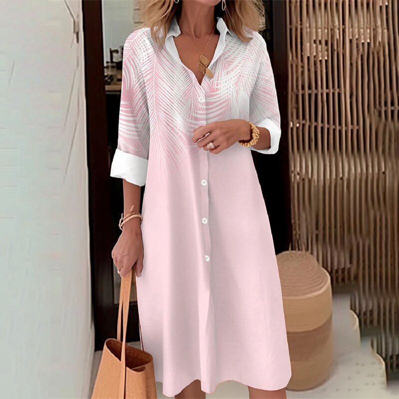 Casual Loose Shirt Dress