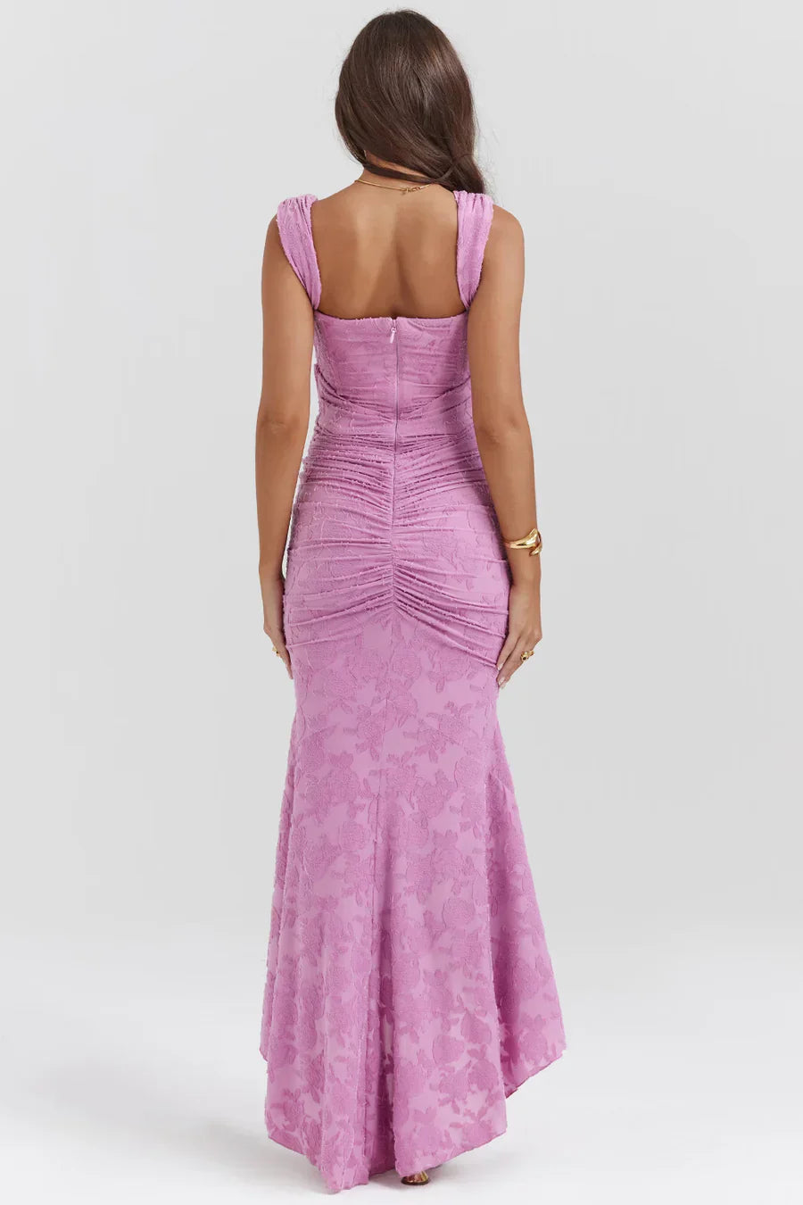 VelvetBloom Maxi Dress