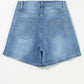 DIAMOND HIGH WAIST DENIM SHORTS