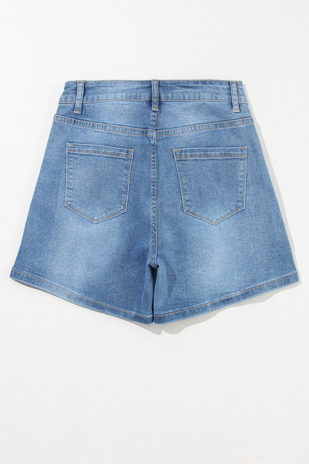 DIAMOND HIGH WAIST DENIM SHORTS