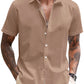 Casual Linen Blend Button Down Shirt (US Only)