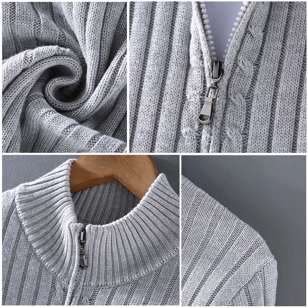 Massimo | Merino Zip Cardigan