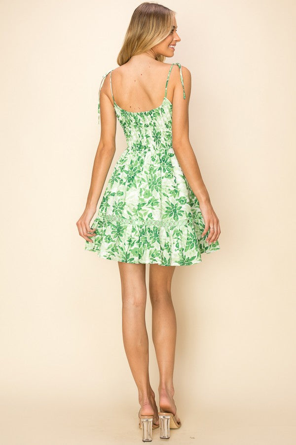 PALM PRINT SUMMER DRESS