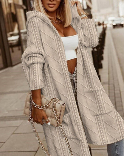 Alicia - Stylish Long Cardigan With Hood