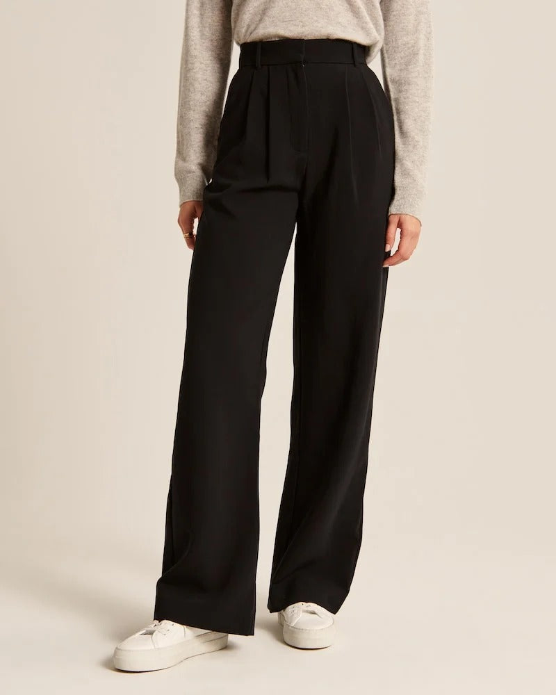 Tailored Wide-Leg Pants