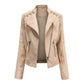 Jill - Stylish Lapel Collar Leather Jacket