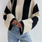 LAUREN STRIPED MOCK NECK LONG SLEEVE