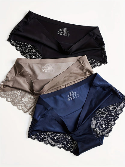 Margot | Satin Lace 3-Pack Panties