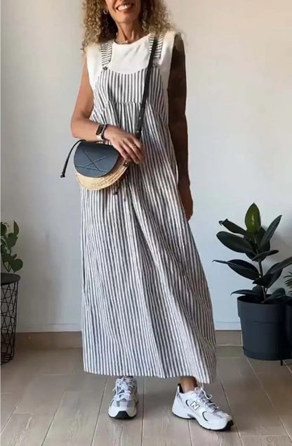 Cora | Striped Jumpsuit Dress