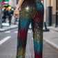 BRAELYNN SEQUIN HIGH WAIST PARTY PANTS