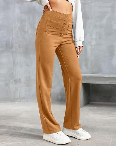 ANDY - High-waisted elastic casual pants