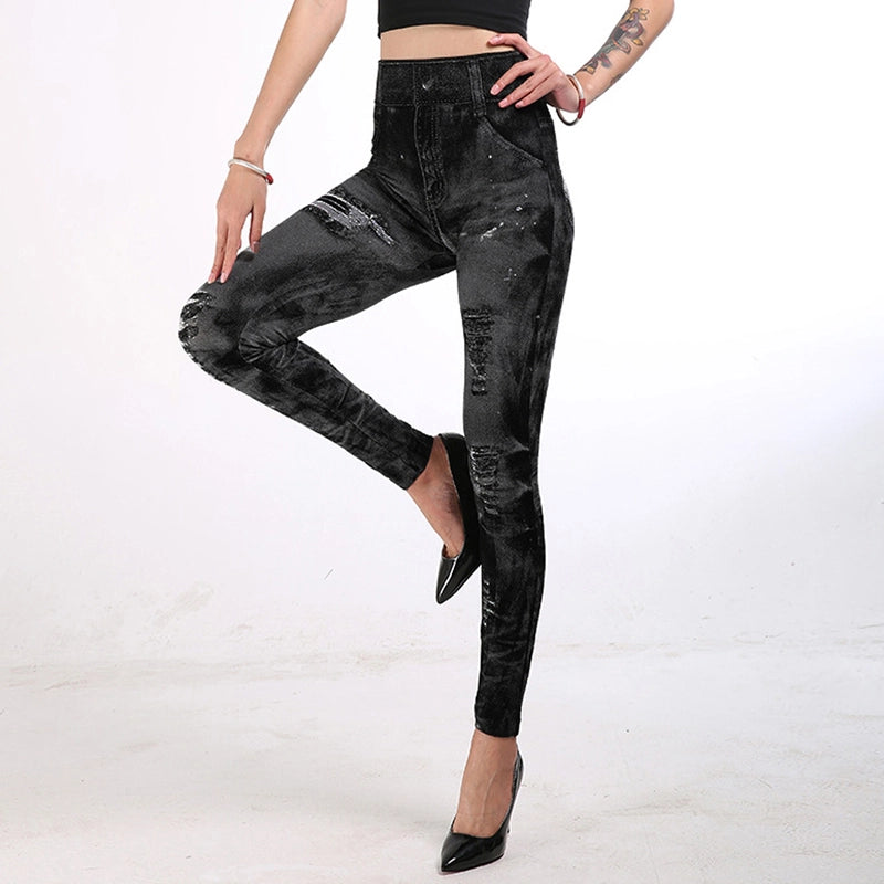 Roxy High Wasted Jeans Lookalike Leggings