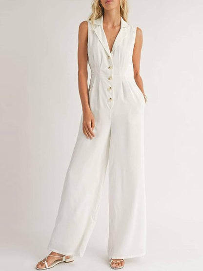 Classics Button-Front Jumpsuit