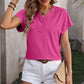 Women's V-Neck Chain Jacquard Short Sleeve T-Shirt 04509684