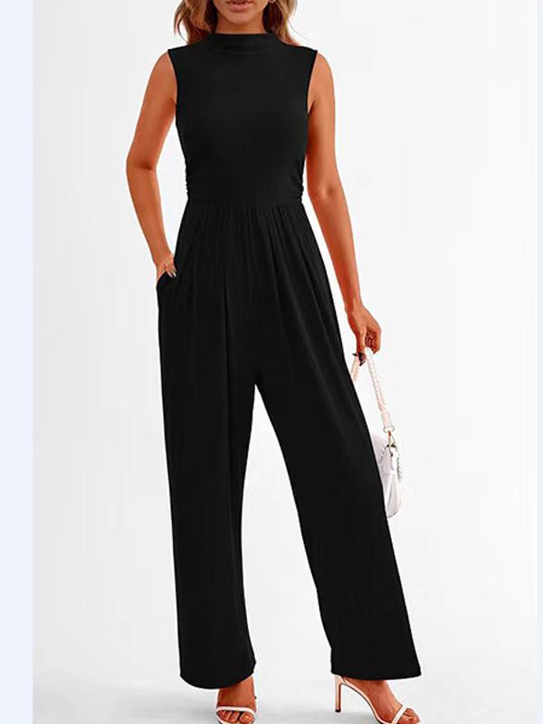 Elegant Formal Casual Sleeveless Wide Leg Jumpsuit