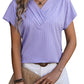 Women's V-Neck Chain Jacquard Short Sleeve T-Shirt 04509684