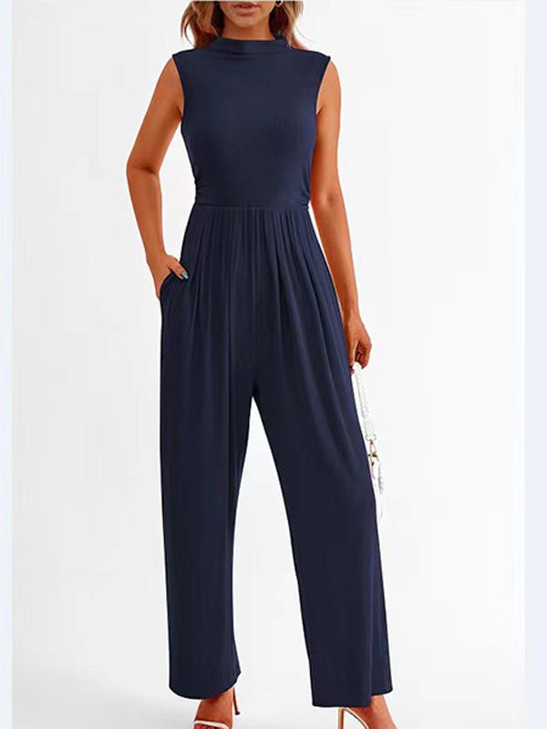 Elegant Formal Casual Sleeveless Wide Leg Jumpsuit