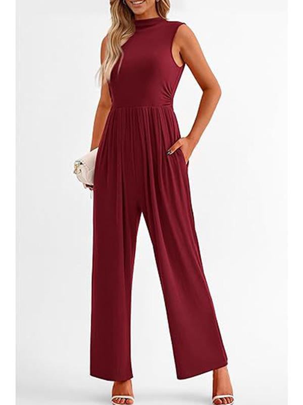 Elegant Formal Casual Sleeveless Wide Leg Jumpsuit