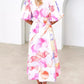 Printed Bubble Sleeve A-Line Dress