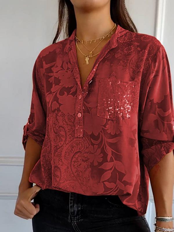 High-end Elegant Printed Shirt