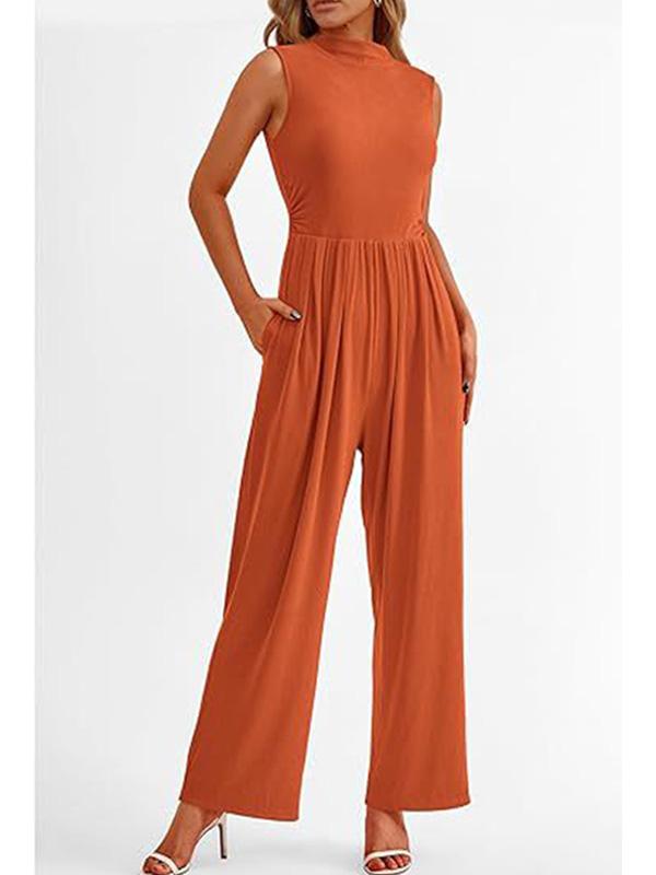 Elegant Formal Casual Sleeveless Wide Leg Jumpsuit