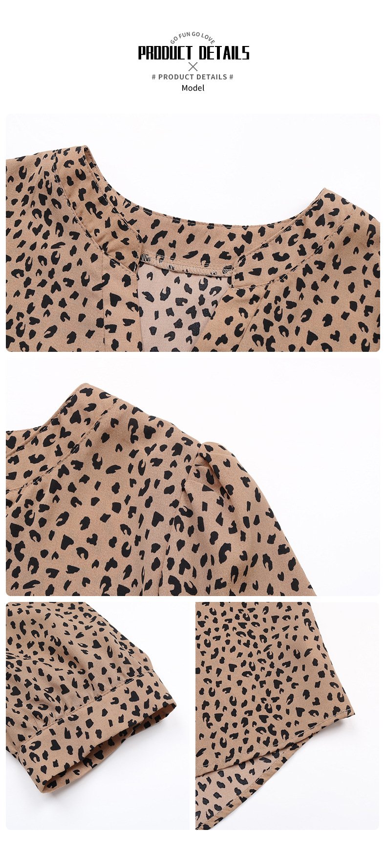 Women's V-neck Commuting Simple Leopard Print Shirt 21755578YM