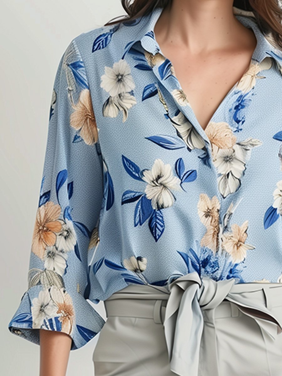 Casual Printed Long Sleeve Shirt