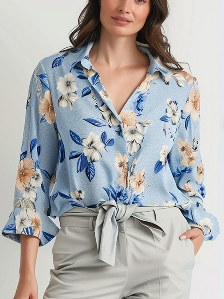 Casual Printed Long Sleeve Shirt